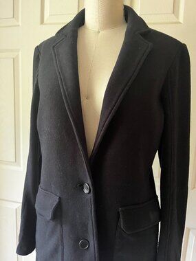 Standard James Perse Cotton Black Longline Jacket Size 4 - 6 (James Perse 2)